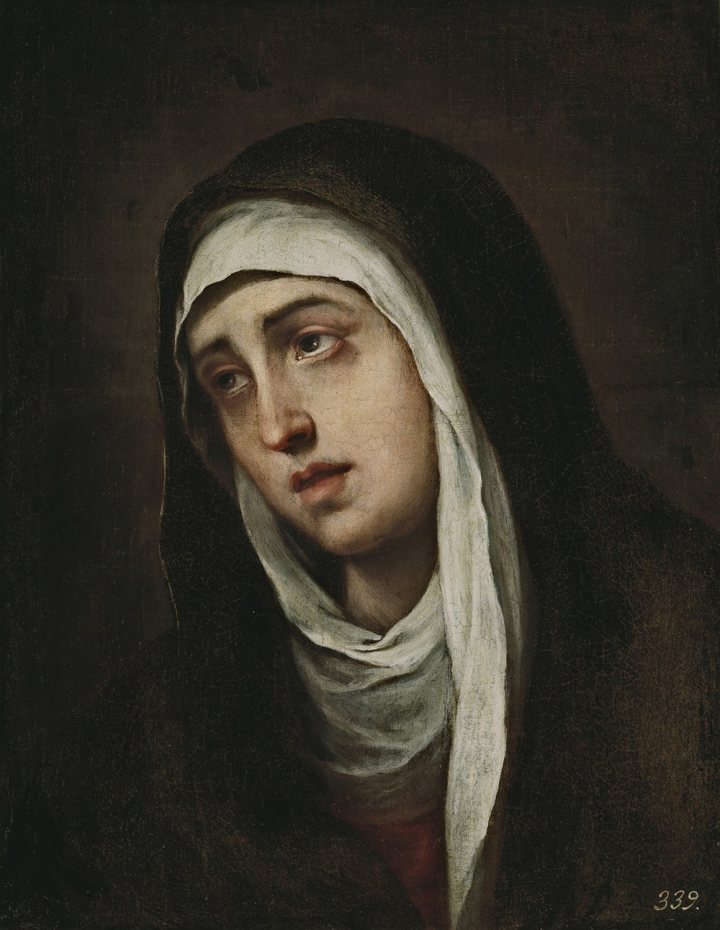 La Dolorosa by Murillo: Our Lady of Sorrows looking up, in tears